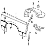 FOAZ16006B - Body: Fender for Ford: Country Squire, LTD, LTD Crown Victoria | Mercury: Colony Park, Grand Marquis, Marquis Image