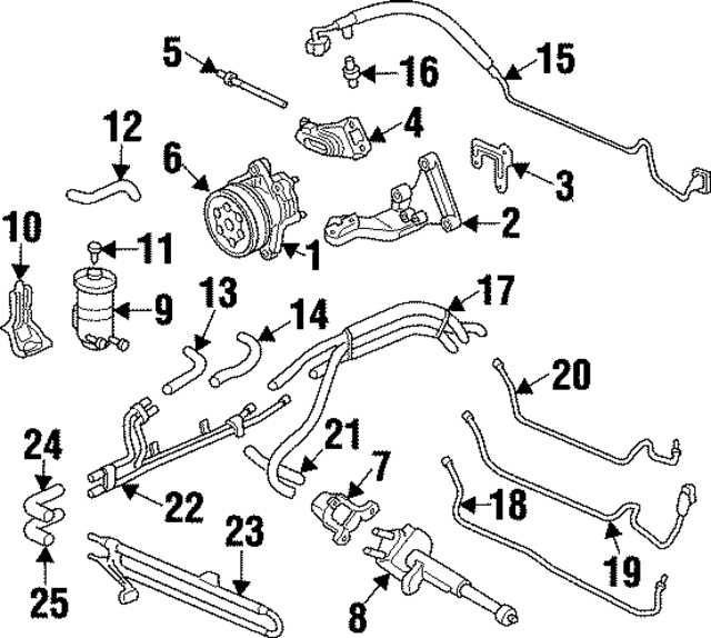 950057500120M - : Power Steering Return Hose for Acura Image