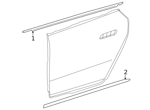 Exterior Trim - Rear Door for 2023 Mercedes-Benz EQE 350 #0