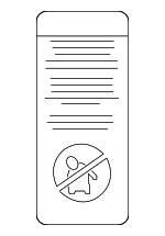 BAC501730 - Body: Air Bag Label for Land Rover: Defender 110, Defender 130, Defender 90, Discovery, Discovery Sport, LR2, LR3, LR4, Range Rover, Range Rover Evoque, Range Rover Sport, Range Rover Velar Image