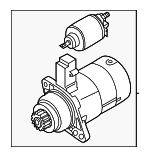 2E911024P - : Starter for Volkswagen: Arteon, Golf R, GTI, Jetta, Taos Image