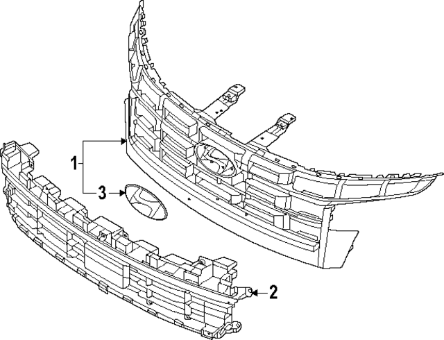 86350K5520TRB - : Upper Grille for Hyundai Image