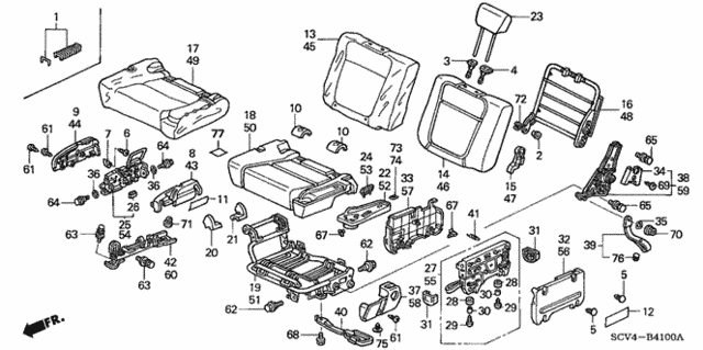 Rear Seat for 2004 Honda Element #0