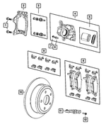 R8003774AB - Service Brakes: Disc Brake Caliper Assembly, Remanufactured, Right for Dodge: Nitro | Jeep: Liberty, Wrangler, Wrangler JK Image
