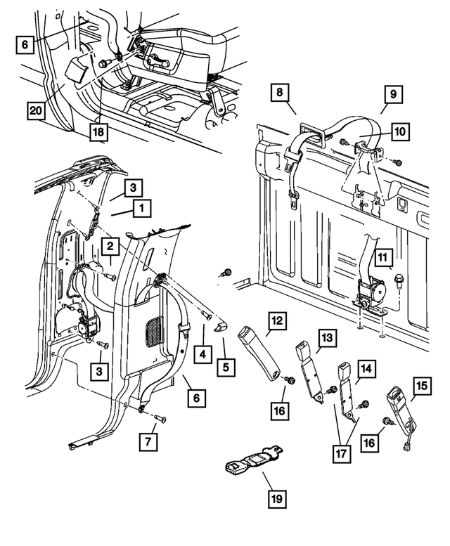 5HJ46ZJ3AC - Restraints: Seat Belt Bezel for Mopar Image image