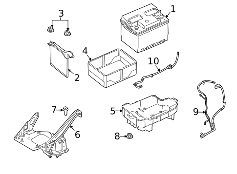 Battery & Related Components for 2010 Ford Focus #0