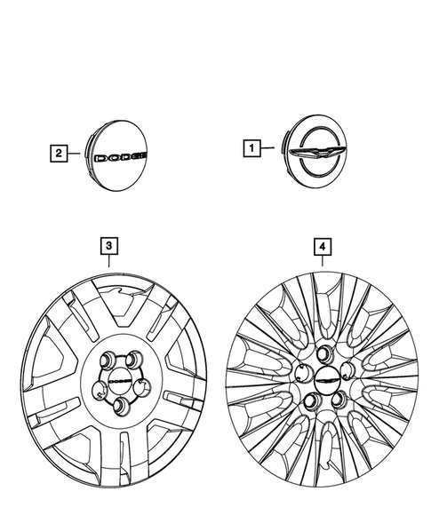 Wheel Covers and Center Caps for 2011 Dodge Avenger #0
