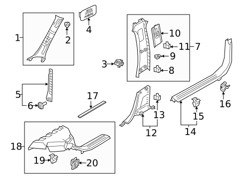 Interior Trim - Pillars for 2019 Volvo XC40 #1