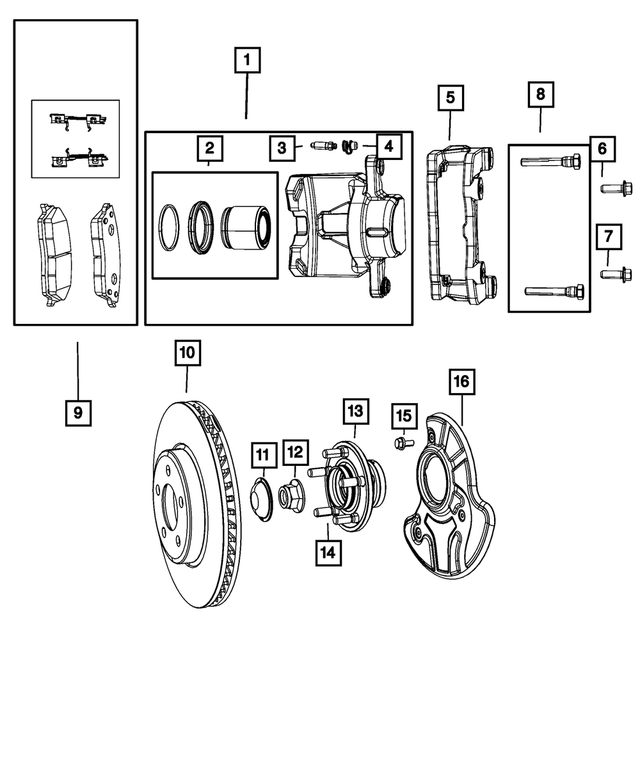 R5142557AB - Brakes: Disc Brake Caliper Assembly, Remanufactured, Left for Mopar Image