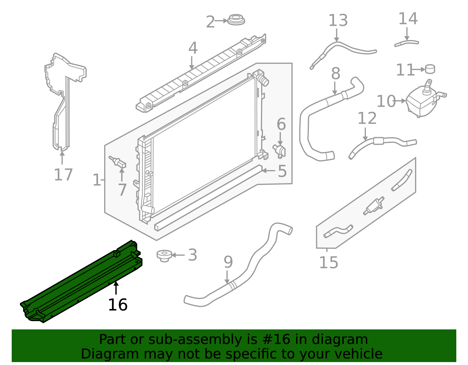 21579-6RZ5C - Radiator Support Air Deflector 2021-2025 Nissan Rogue ...