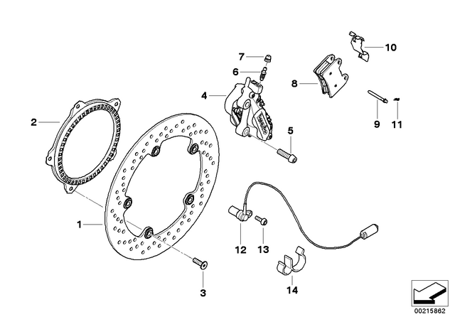 34117691351 - : Brake Caliper, Left for BMW-Motorrad Image