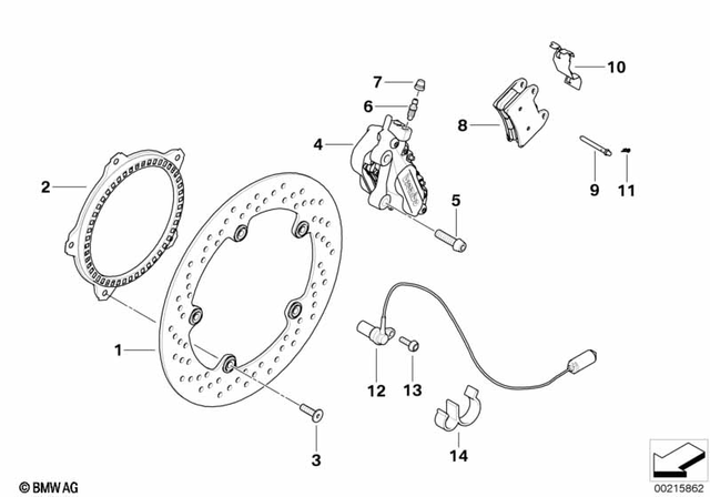 34117713156 - : Brake Rotor, Offset, Front - D=320-4.5mm for BMW-Motorrad Image