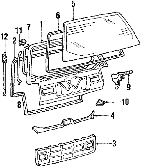 Liftgate for 1989 Toyota Camry #0
