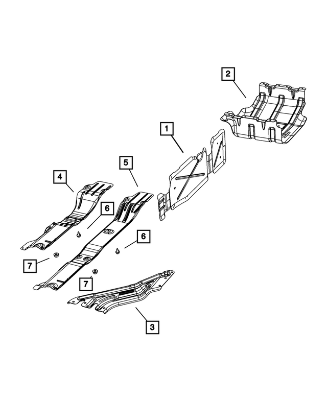 5031067AB - Frame, Bumper and Fascia: Fuel Tank Skid Plate for Mopar Image image