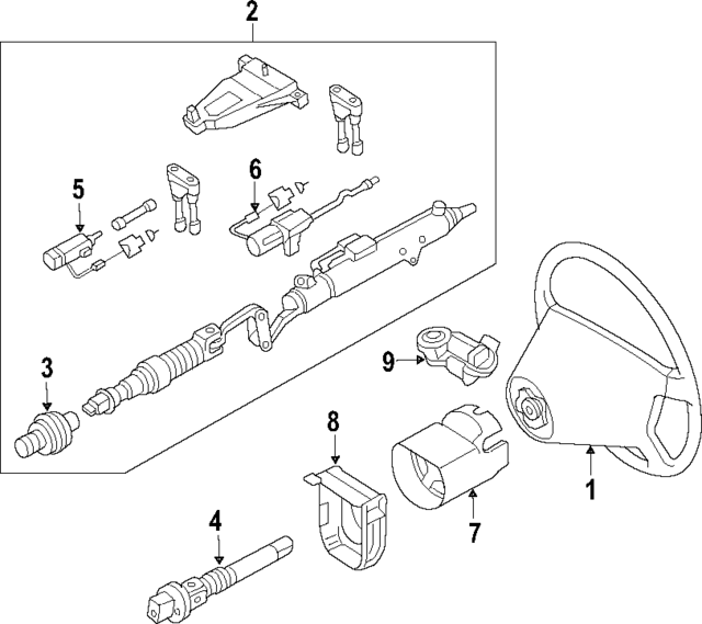 2094601516 - Steering: Jacket for Mercedes-Benz Image