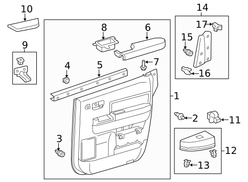 Interior Trim - Rear Door for 2019 Toyota Tundra #0