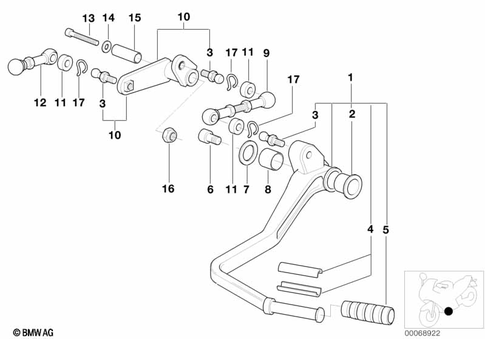 Outside Shift-Control Components for 2003 BMW-Motorrad K 1200 LT #0