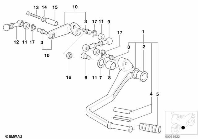 23417685304 - : Shift Lever for BMW-Motorrad Image