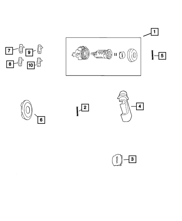 68078076AB - Doors, Door Mirrors and Related Parts: Latch Clip Kit for Mopar Image