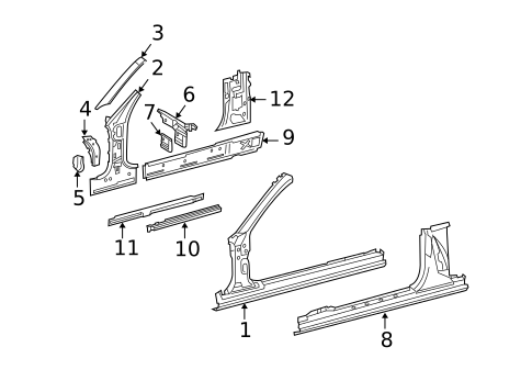 Rocker Panel for 2007 Mercedes-Benz CLK350 #0