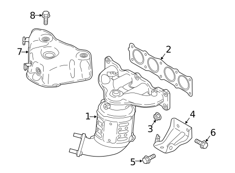 Exhaust Manifold for 2019 Hyundai Santa Fe #0