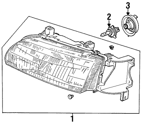 Headlamp Components for 1998 Isuzu Oasis #0
