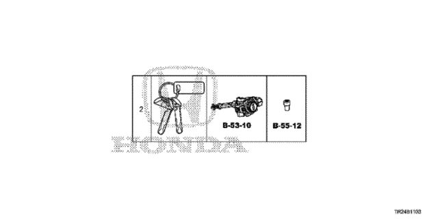 Key Cylinder Set (Smart) for 2015 Honda Civic #0