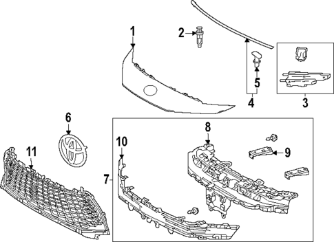 Grille & Components for 2025 Toyota Camry #0