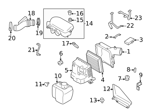 Air Cleaner for 2008 Subaru Impreza #0