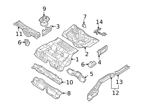 Rear Floor & Rails for 2005 Nissan Altima #0