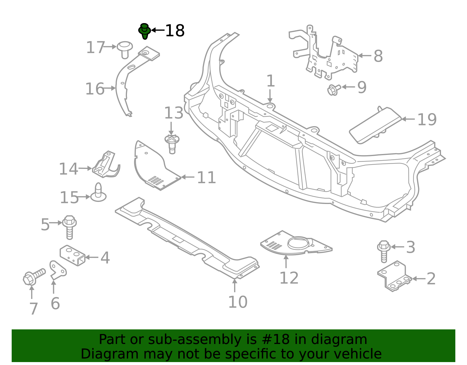 2013-2023 Land Rover Side Shield Retainer LR005896 | OEM Parts Online