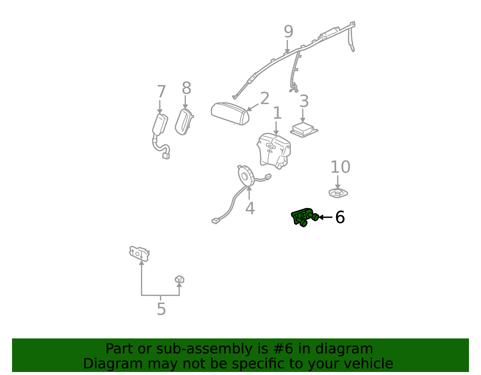 2007-2009 GM Airbag Side Impact Sensor 10383584 | OEM Parts Online