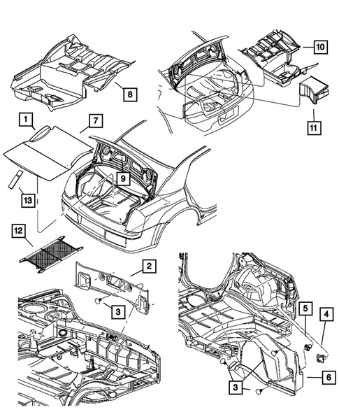 Carpets, Floor Mats, Load Floor, and Silencers for 2009 Dodge Charger #1
