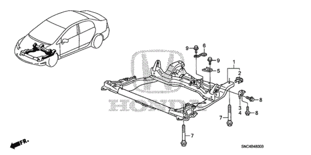 Front Sub Frame for 2007 Honda Civic #0