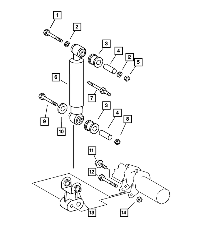 5133873AA - Rear Suspension: Shock Absorber Bushing, Upper Or Lower for Mopar Image