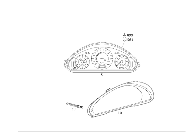 2115405448 - Electrical Equipment and Instruments: Instrument Cluster for Mercedes-Benz: E320, E500 Image image