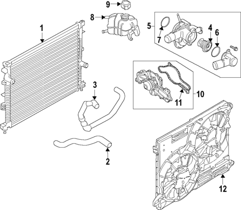 Radiator & Components for 2017 Lincoln Continental #1