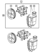 55398769AB - Steering: Power Steering With Pulley Pump Assembly for Mopar Image