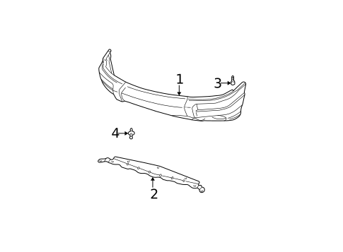Bumper & Components - Front for 2002 Jeep Grand Cherokee #0