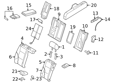 Rear Seat Components for 2013 Audi RS5 #0