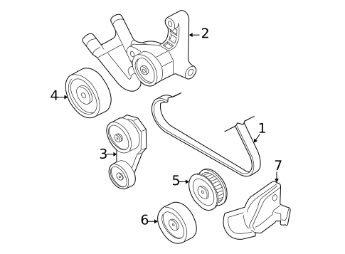 Accessory Drive Belt System Components for 2000 Buick Regal #0