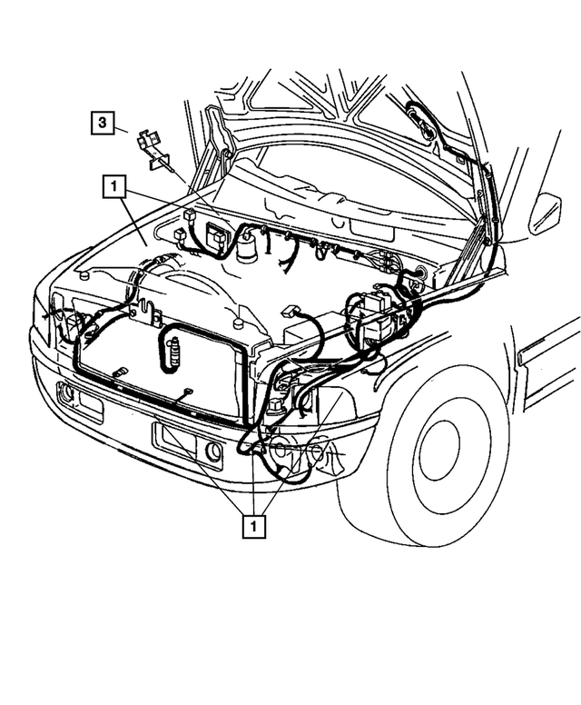 56055497AE - Electrical: Headlamp To Dash Wiring for Mopar Image image