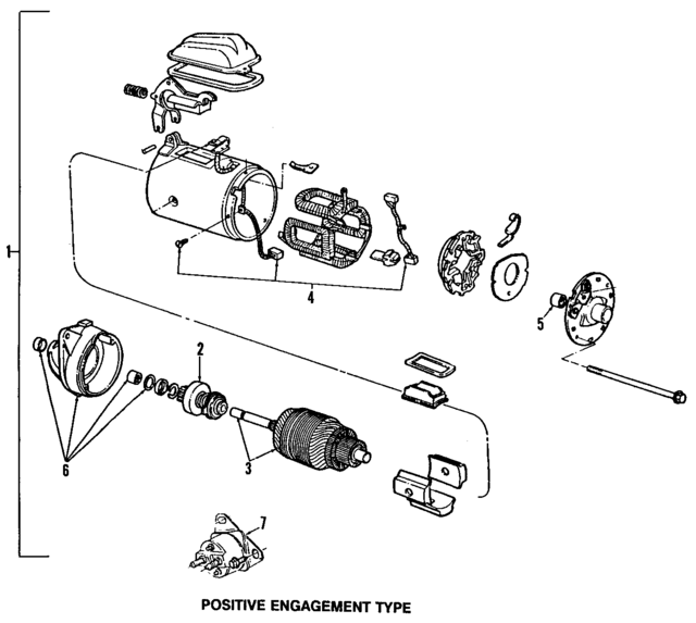 E4TZ11002B - Electrical: Starter for Ford: Aerostar, Bronco II, LTD, Mustang, Ranger, Tempo, Thunderbird | Mercury: Capri, Cougar, Marquis, Topaz Image