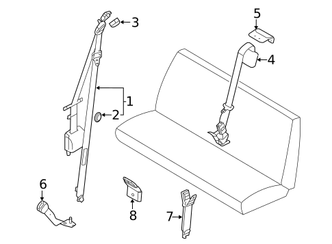 Seat Belt for 2008 Ford E-150 #0