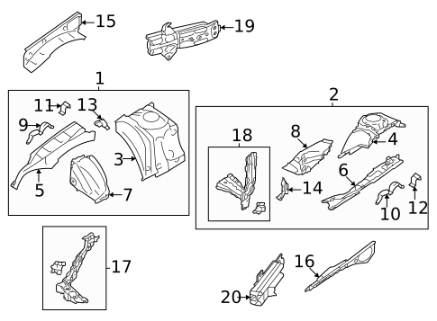 Structural Components & Rails for 2024 Subaru WRX | Subaru Parts