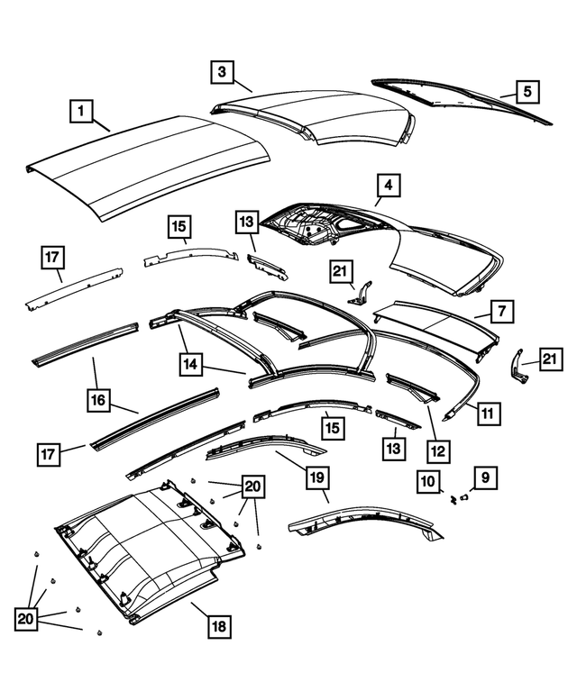 « 68028461AA – Body Sheet Metal Except Doors : Agrafe pour Mopar Image »