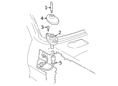 Antenna & Radio for 1993 Ford E-350 Econoline #0