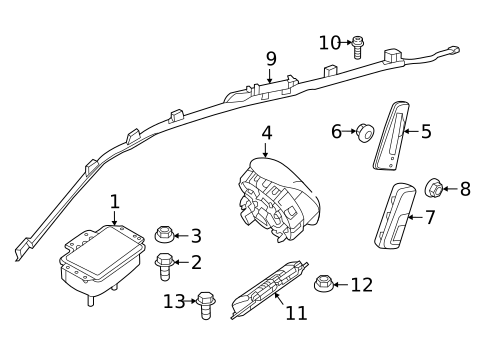 Air Bag Components for 2017 Mercedes-Benz GLE63 AMG #0