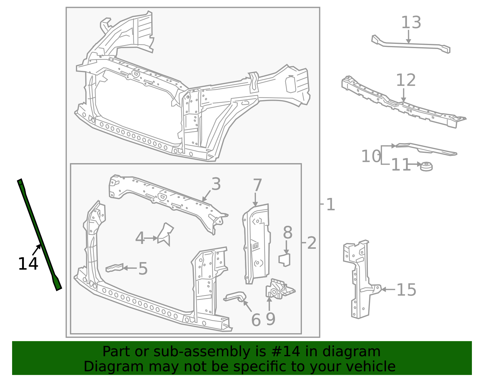 2019-2026 GM Diagonal Brace 84449858 GM | GMPartsDirect.com