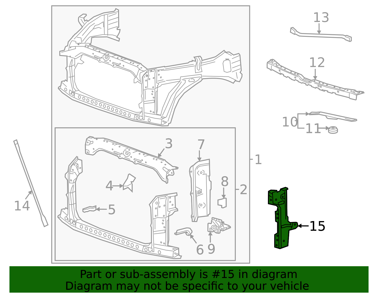2019-2022 GMC Driver Side Headlamp Bracket 84464088 GM | GMPartsDirect.com